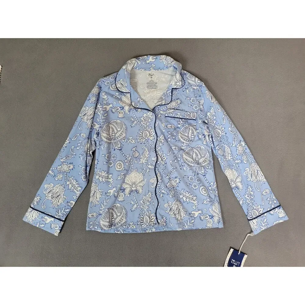 Target x Roller Rabbit - Women's Floral Vines Pajama Set Blue Size XS NWT - Picture 8 of 11